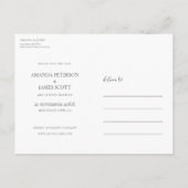 Simple Élégant Moderne Photo Mariage Carte de Rése (Dos)