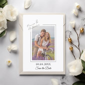 Simple élégant moderne photo mariage Save the Date