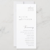 Simple Elegant Moderne Wedding Ceremony Program (Voorkant)