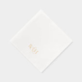 Simple Elegant Monogram Wedding  Folie Servetten (Rechts)