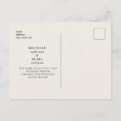 Simple & Élégant Monogramme Beige Faire-Part de Ma (Dos)
