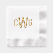 Simple Élégant Monogramme de 3 Lettres Initiales # (Recto)