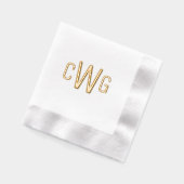 Simple Élégant Monogramme de 3 Lettres Initiales # (Gauche)