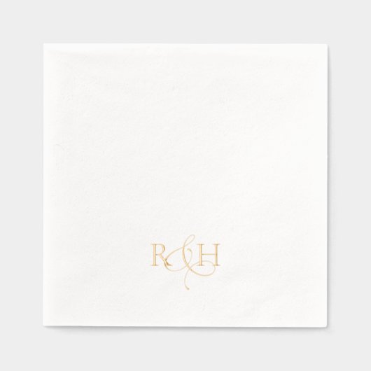 Simple Élégant Monogramme de Mariage (Recto)