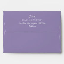 Simple Élégant Monogramme de Mariage en Lilas