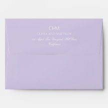 Simple Élégant Monogramme de Mariage en Lilas