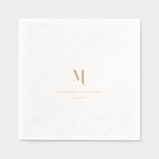 Simple, élégant, monogramme, mariage (Recto)