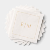 Simple Élégant Monogramme Minimal Or Mariage (Insitu (empilé))
