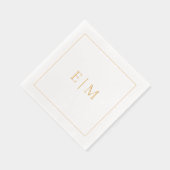 Simple Élégant Monogramme Minimal Or Mariage (Droite)