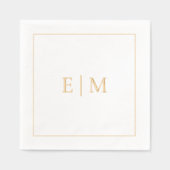 Simple Élégant Monogramme Minimal Or Mariage (Recto)