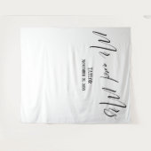 Simple Elegant Mr en Mrs. Photo Backdrop Wandkleed (Voorkant (horizontaal))