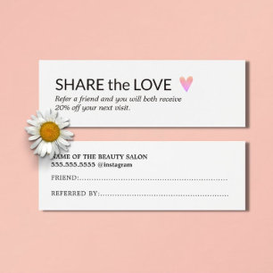 Simple Élégant Noir Blanc Rose Coeur Référence