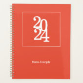 Simple Elegant Orange hebdomadaire mensuel (Devant)