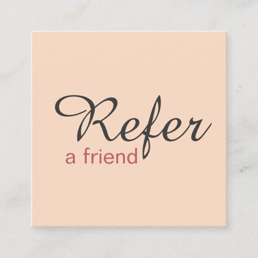 Simple Élégant Pale Rose Carte de référence Beauté (Devant)