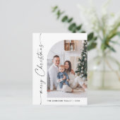 Simple Élégant PHOTO de vacances Noël Carte de vœu (Debout devant)