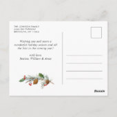 Simple Élégant PHOTO de vacances Noël Carte de vœu (Dos)