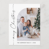 Simple Élégant PHOTO de vacances Noël Carte de vœu (Devant)