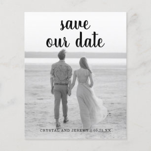 Simple Élégant Photo Mariage Budget Carte de Pré-R