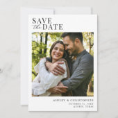 Simple Elegant Photo Wedding Save the Date (Devant)