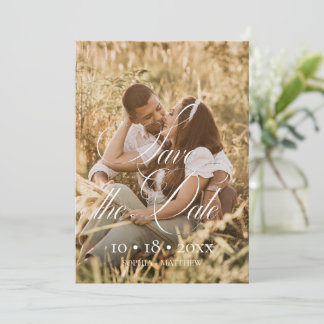 Simple Elegant Photo Wedding Save The Date