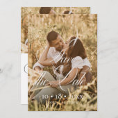 Simple Elegant Photo Wedding Save The Date (Devant / Derrière)