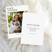Simple Elegant Photo Wedding Save the Date