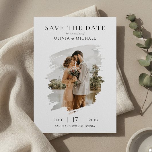 Simple Elegant Photo Wedding Save the Date