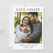 Simple Elegant Photo Wedding Save the Date (Devant)