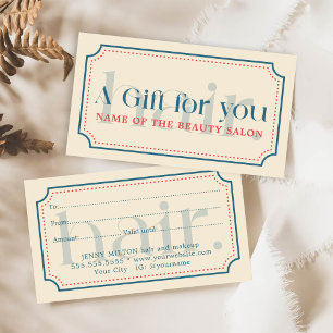 Simple Elegant Retro Bleu beauté cadeau
