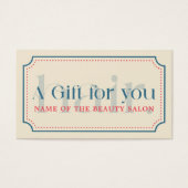 Simple Elegant Retro Bleu beauté cadeau (Devant)