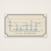 Simple Elegant Retro Bleu beauté cadeau (Dos)