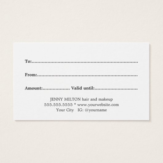 Simple Elegant Rose Beauté blanche (Dos)