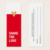 Simple Elegant Rouge Blanc Gold Cartier de référen (Devant & derrière)