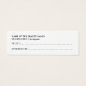 Simple Élégant Rouge Blanc Rose Coeur Référence (Dos)