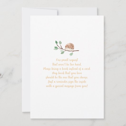 Simple Elegant Safari Baby shower Invitation Kaart (Achterkant)