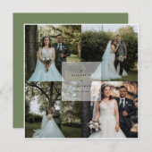 Simple Elegant Sage Green Ampersand Photo Wedding Save The Date (Voorkant / Achterkant)