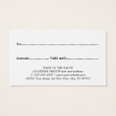 Simple élégant salon noir et blanc Bold (Dos)