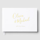 Simple elegant script couples name wedding gastenboek (Voorkant)