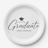 Simple Elegant Script Graduation Party Papieren Bordje (Voorkant)