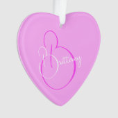 Simple Élégant Script Personnalisé Lilac Heart (devant)