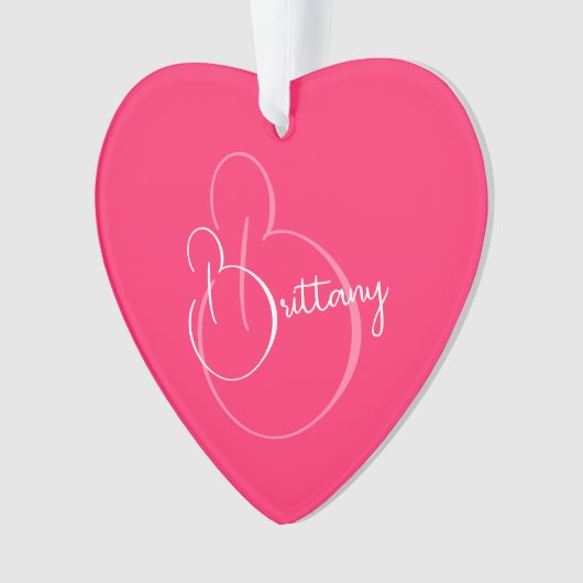 Simple élégant script personnalisé Noël rose (devant)