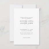 Simple Elegant Script Photo Budget Wedding Kaart (Achterkant)