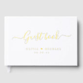 Simple elegant script wedding guest book gastenboek (Voorkant)