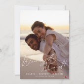 Simple Elegant Script We're Getting Married Photo Save The Date (Voorkant)