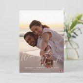 Simple Elegant Script We're Getting Married Photo Save The Date (Staand voorkant)