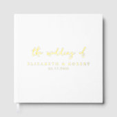 Simple élégant Script White Gold Foil Mariage (Recto)