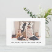 Simple Elegant Stripe Carte photo de famille (Debout devant)