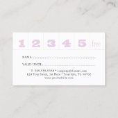 Simple Elegant Stripes Beauté Salon Carte de fidél (Dos)