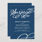 Simple, Elegant Surprise 90e Invitation anniversai (Devant / Derrière)