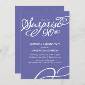 Simple, Elegant Surprise 90e Invitation anniversai (Devant / Derrière)